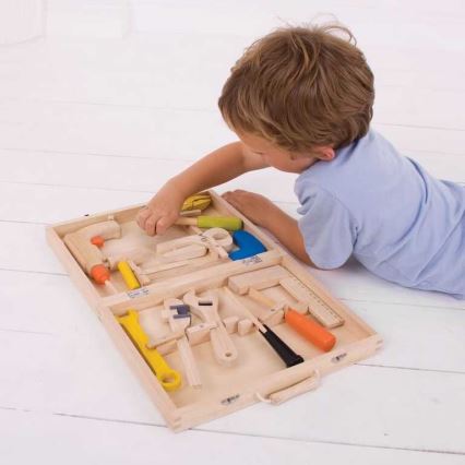 Bigjigs Toys - Puinen kotelo työkaluineen