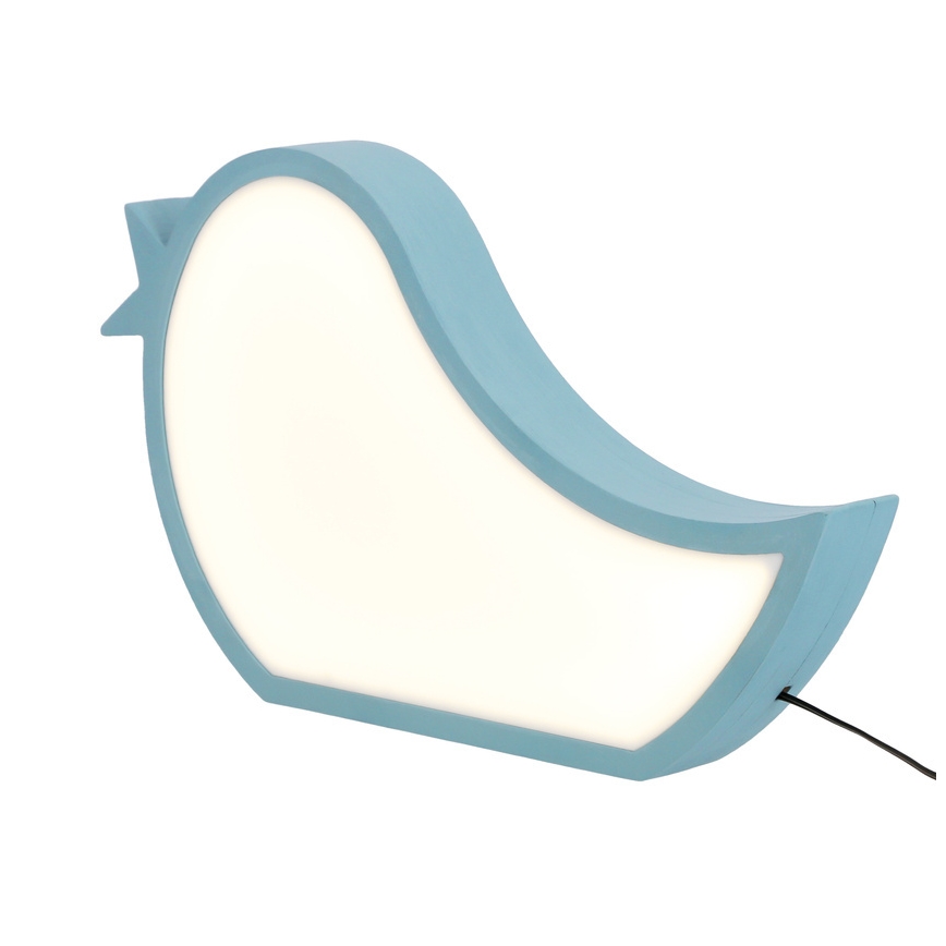 BIRD LED - Lasten pöytälamppu LED/12W/230V sininen