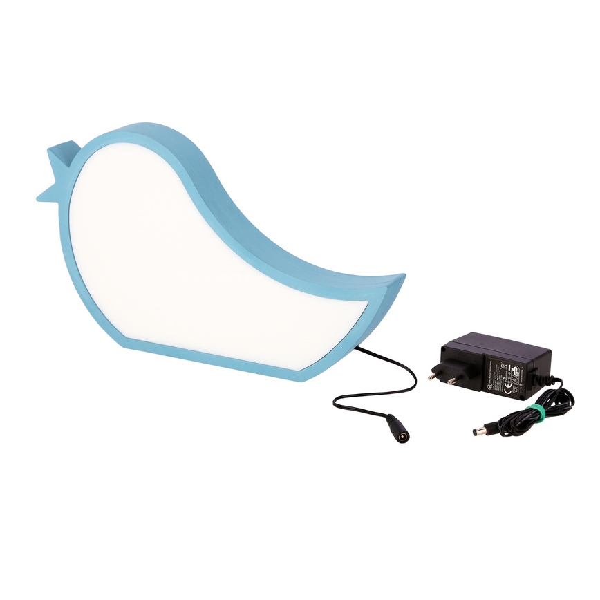 BIRD LED - Lasten pöytälamppu LED/12W/230V sininen