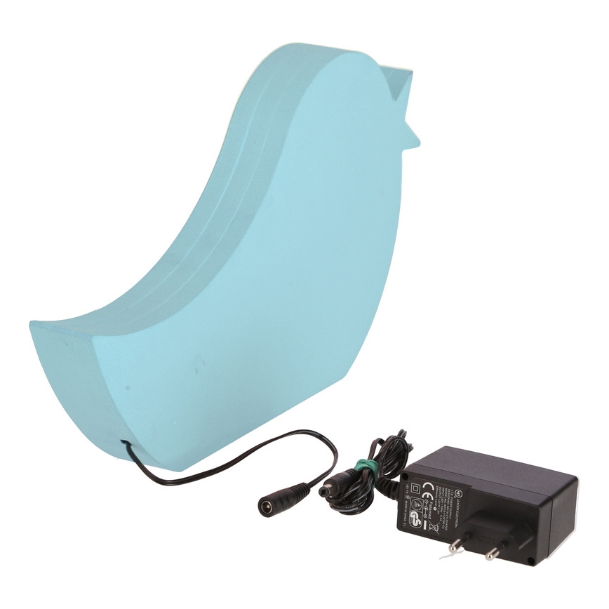 BIRD LED - Lasten pöytälamppu LED/12W/230V sininen