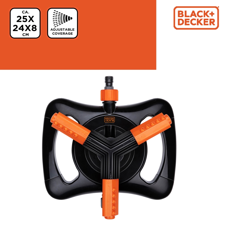 BLACK+DECKER - Kolmivartinen pyöreä kastelulaite