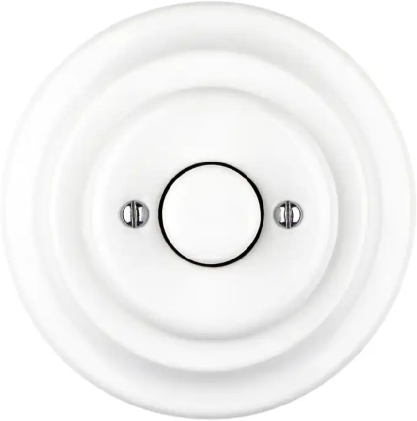 Bohemia-Design - Posliininen retro-tyylinen pyörivä himmennin kehyksellä 250V/10A valkoinen