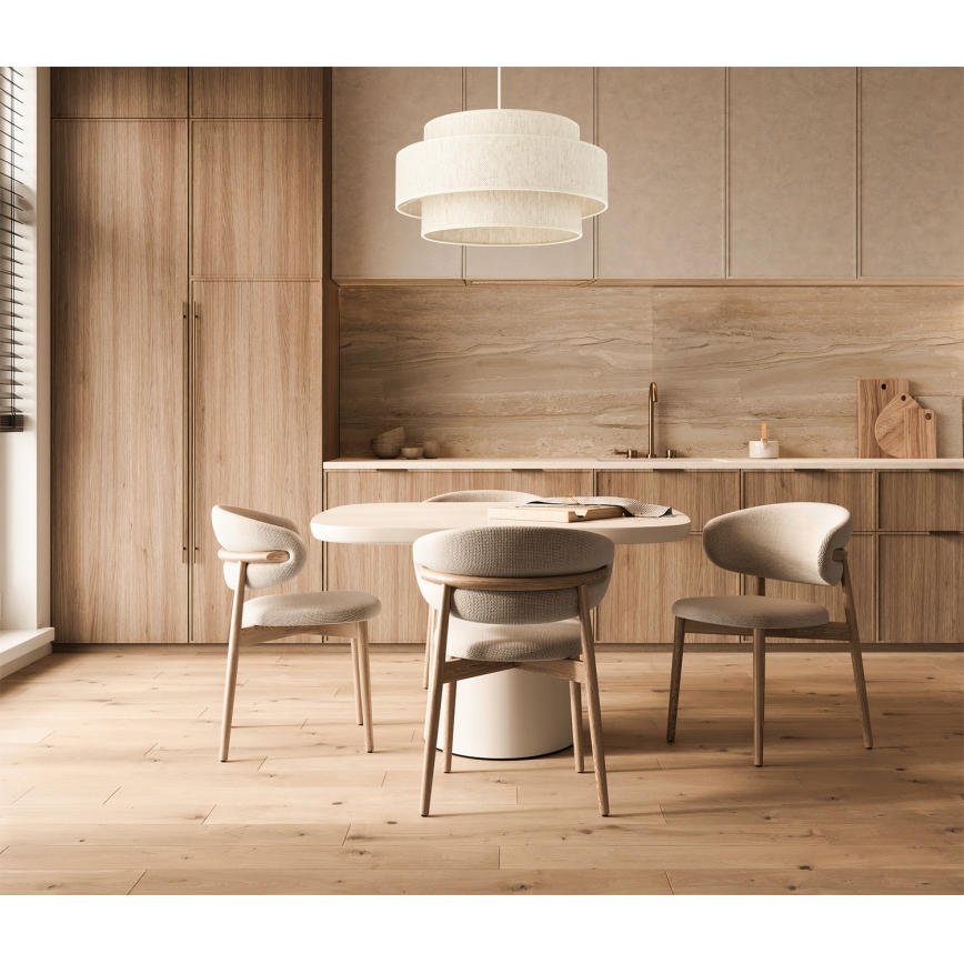 BOHO-riippuvalaisin johdolla 1xE27/60W/230V Ø 40 cm valkoinen