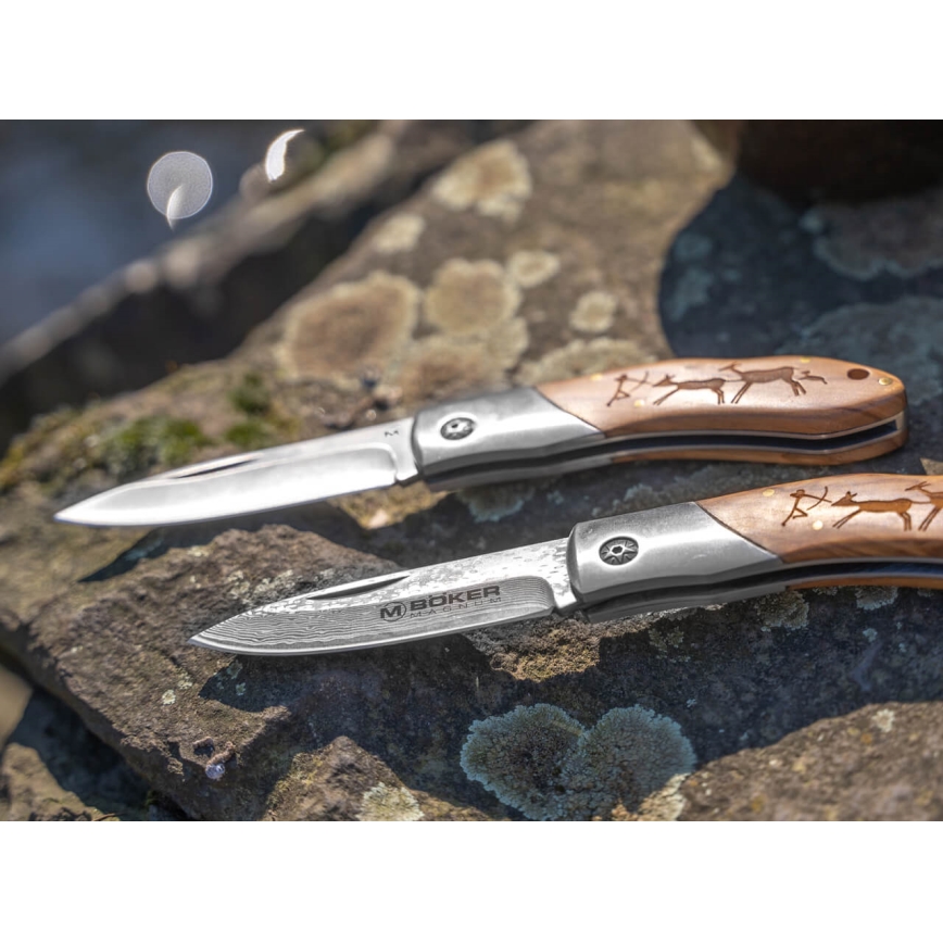 Böker - Tasku Damascus-veitsi Magnum Caveman 19,4 cm