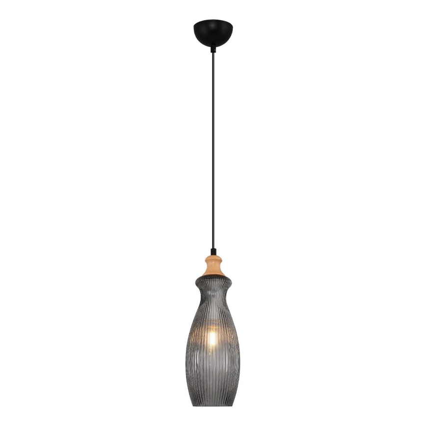 BOTTLE-riippuvalaisin johdolla 1xE14/4W/230V, savunvärinen