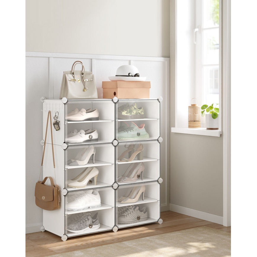 BOXIFY-modulaarinen hylly lokeroilla, valkoinen