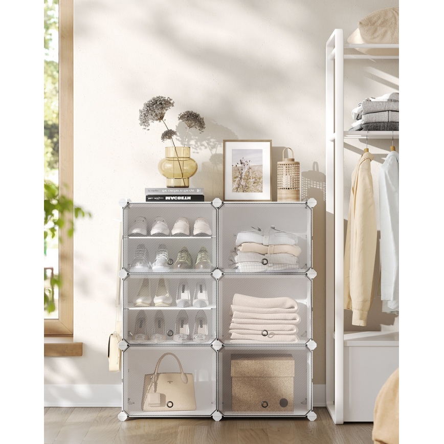 BOXIFY-modulaarinen hylly lokeroilla, valkoinen