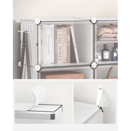 BOXIFY-modulaarinen hylly lokeroilla, valkoinen