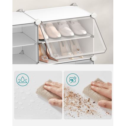 BOXIFY-modulaarinen hylly lokeroilla, valkoinen