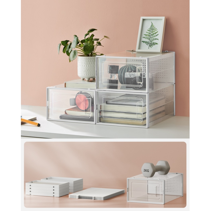 BOXIFY modulaarinen säilytyshylly lokeroilla, valkoinen