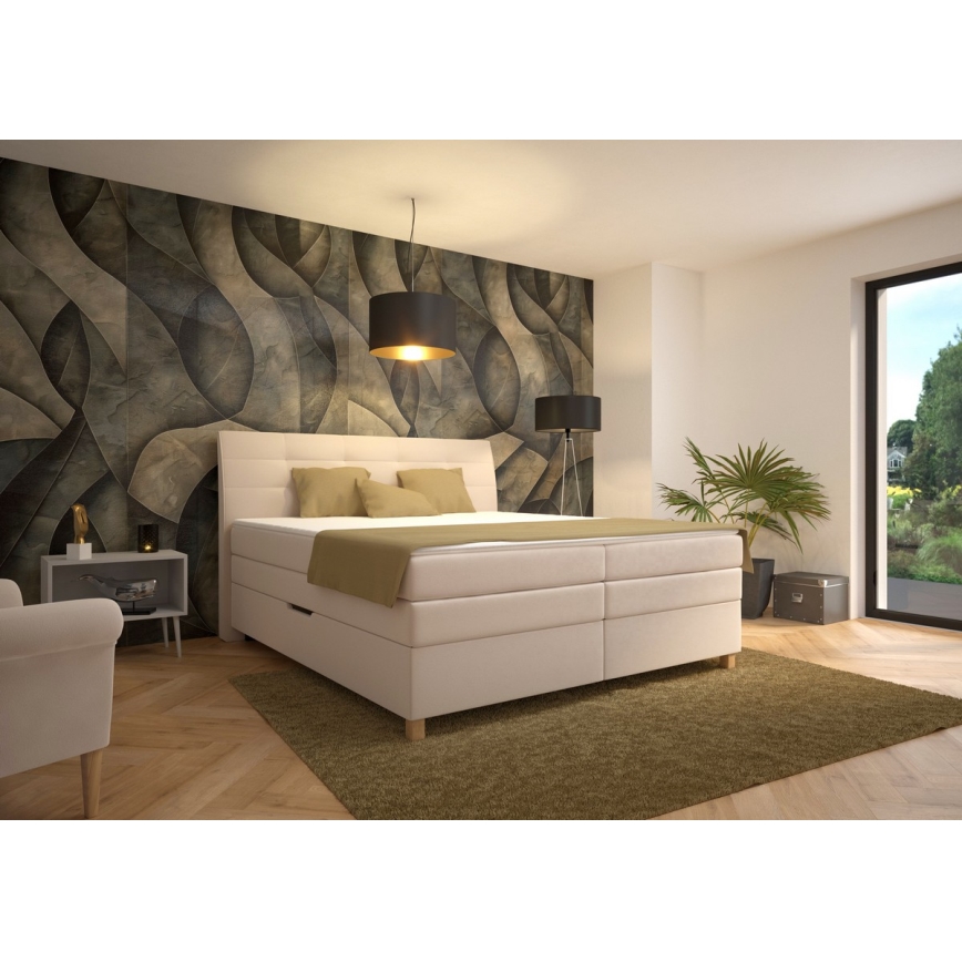 Boxspring-sänky patjalla BEA 160x200 cm beige