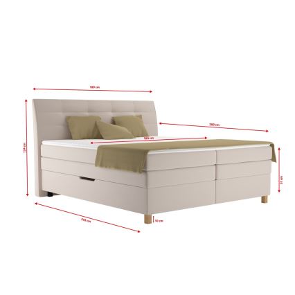 Boxspring-sänky patjalla BEA 180x200 cm beige
