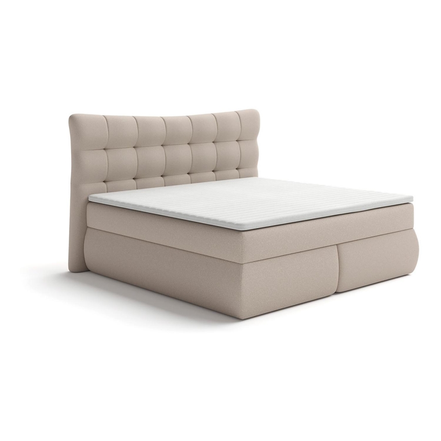 Boxspring-sänky patjoilla ja päällispatjalla SOFIA 180x200 cm beige