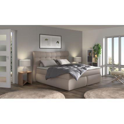 Boxspring-sänky patjoilla ja päällispatjalla SOFIA 180x200 cm beige
