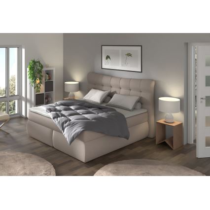 Boxspring-sänky patjoilla ja päällispatjalla SOFIA 180x200 cm beige
