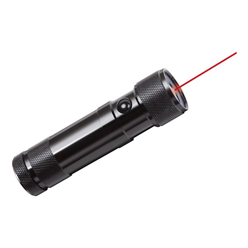 Brennenstuhl - LED-taskulamppu laserosoittimella LED/3xAAA