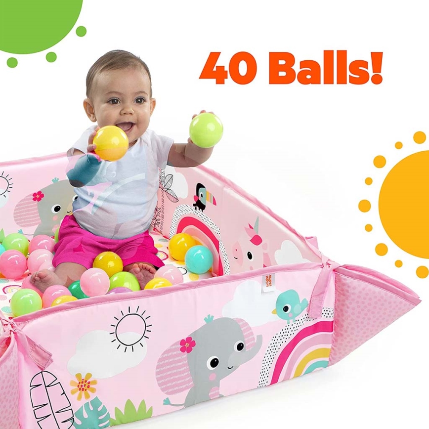 Bright Starts - Vauvan peitto leikkimiseen 5in1 YOUR WAY BALL PLAY, pinkki