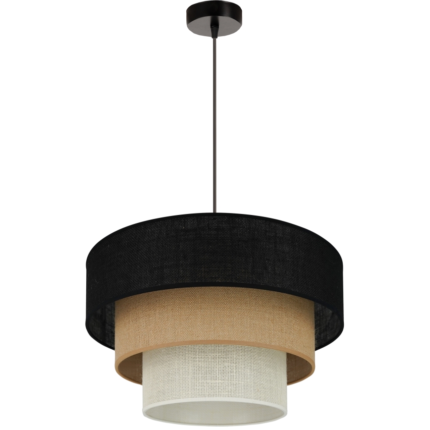 Brilagi - Ripustettava kattovalaisin ASPEN LUNETA 1xE27/15W/230V halkaisija 45 cm musta/beige/kerma