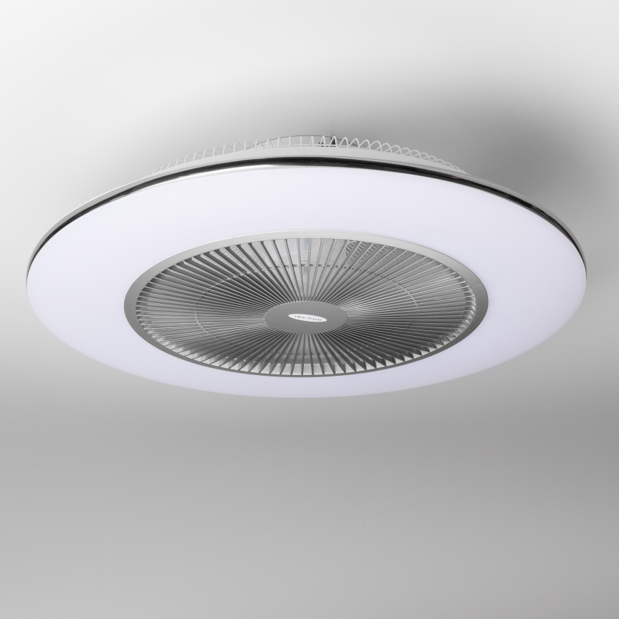 Brilagi - LED himmennettävä valaisin tuulettimella AURA LED/38W/230V 3000-6000K hopea + kaukosäädin