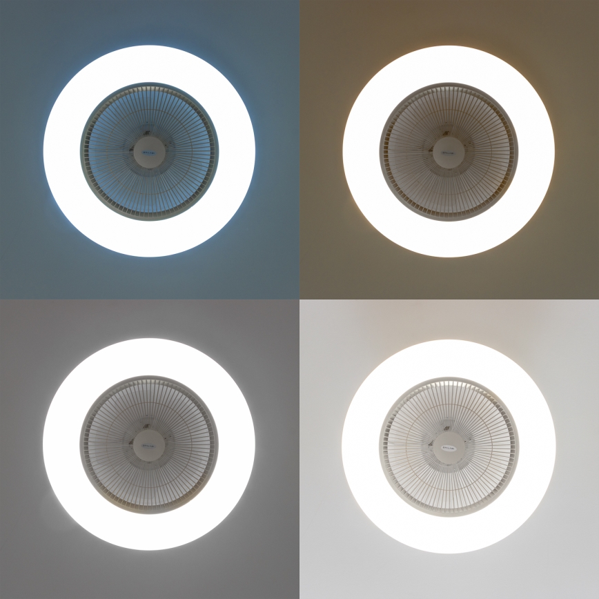 Brilagi - LED himmennettävä valaisin tuulettimella AURA LED/38W/230V 3000-6000K hopea + kaukosäädin