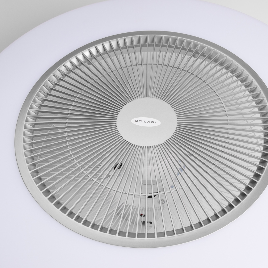 Brilagi - LED himmennettävä valaisin tuulettimella AURA LED/38W/230V 3000-6000K hopea + kaukosäädin