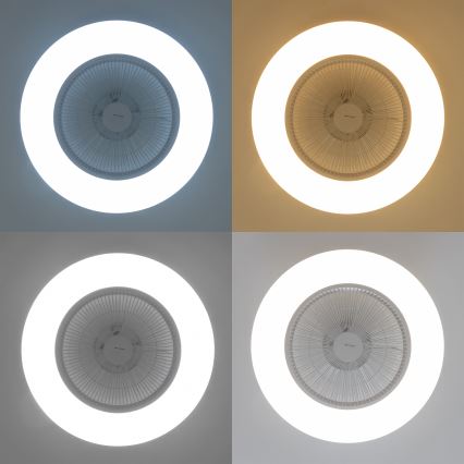 Brilagi - LED himmennettävä valaisin tuulettimella AURA LED/38W/230V 3000-6000K valkoinen + kaukosäädin