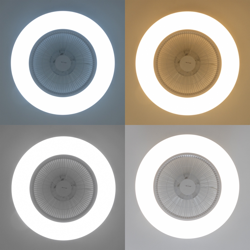 Brilagi - LED himmennettävä valaisin tuulettimella AURA LED/38W/230V 3000-6000K valkoinen + kaukosäädin