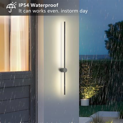 Brilagi - AURA LED-ulkoseinävalaisin, 20 W, 230 V, 4000 K, IP54, 97 cm, antrasiitti, CRI 90