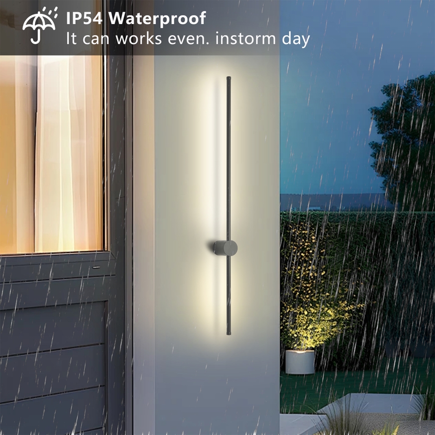 Brilagi - AURA LED-ulkoseinävalaisin, 20 W, 230 V, 4000 K, IP54, 97 cm, antrasiitti, CRI 90