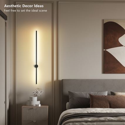 Brilagi - AURA LED-ulkoseinävalaisin LED/20W/230V 4000K IP54 97 cm musta CRI 90