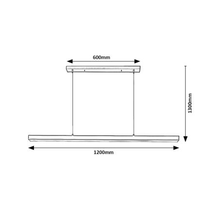 Brilagi - AXIS LED-riippuvalaisin kaapelilla 30W/230V, 120 cm, musta