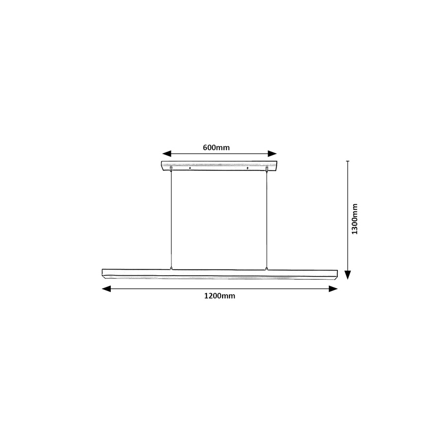 Brilagi - AXIS LED-riippuvalaisin kaapelilla 30W/230V, 120 cm, musta