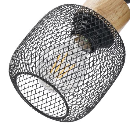 Brilagi - BASKLITE seinäspotti 1xE27/15W/230V kumipuu/musta