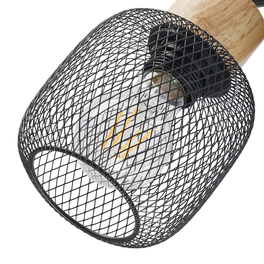 Brilagi - BASKLITE seinäspotti 1xE27/15W/230V kumipuu/musta