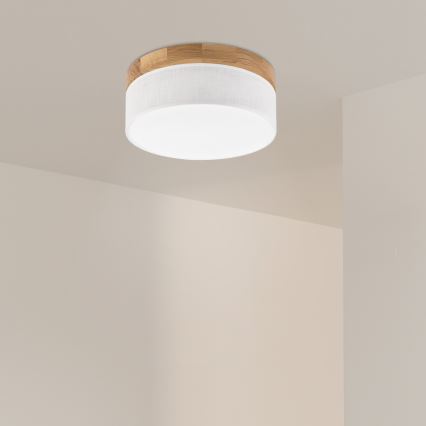 Brilagi - BELLADONNA LED-kattovalaisin 20W/230V halkaisija 30 cm valkoinen/tammi