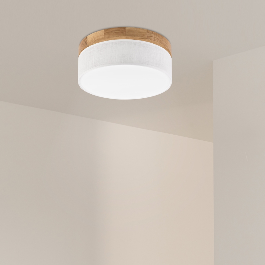 Brilagi - BELLADONNA LED-kattovalaisin 20W/230V halkaisija 30 cm valkoinen/tammi