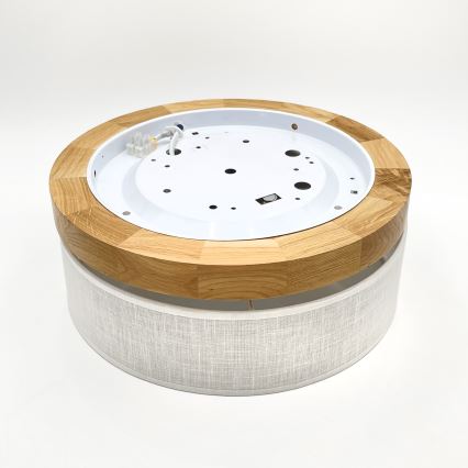 Brilagi - BELLADONNA LED-kattovalaisin 20W/230V halkaisija 30 cm valkoinen/tammi