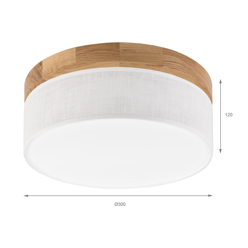 Brilagi - BELLADONNA LED-kattovalaisin 20W/230V halkaisija 30 cm valkoinen/tammi