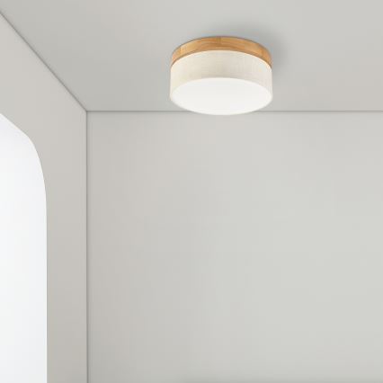 Brilagi - BELLADONNA LED-kattovalaisin LED/20W/230V, halkaisija 30 cm, kerma/tammi