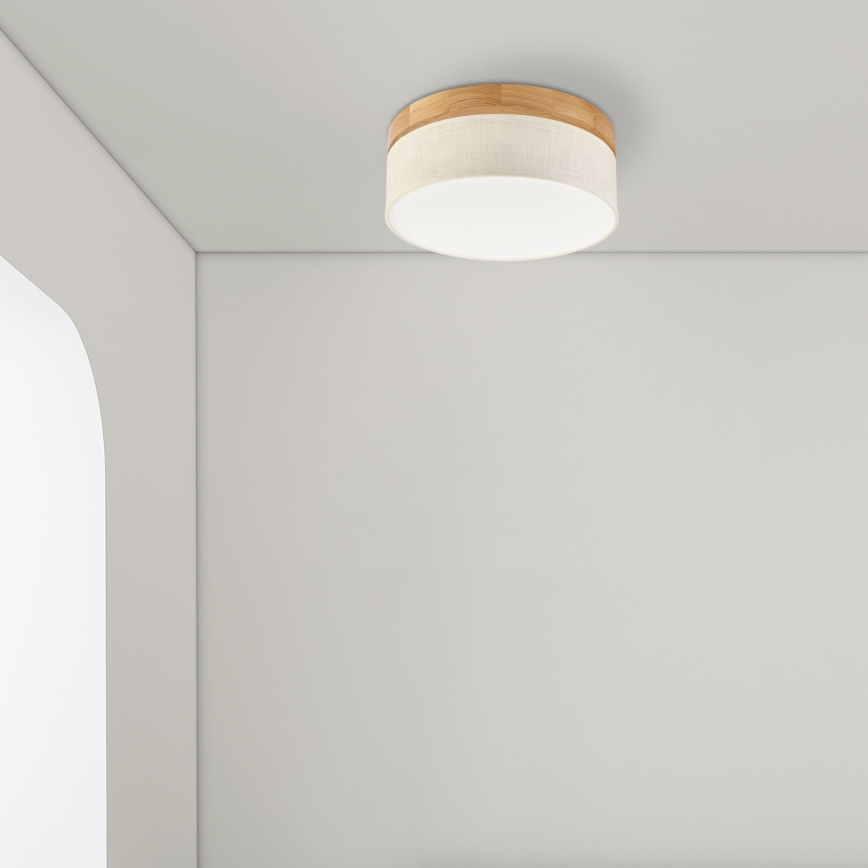 Brilagi - BELLADONNA LED-kattovalaisin LED/20W/230V, halkaisija 30 cm, kerma/tammi