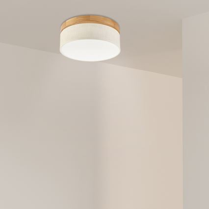 Brilagi - BELLADONNA LED-kattovalaisin LED/20W/230V, halkaisija 30 cm, kerma/tammi