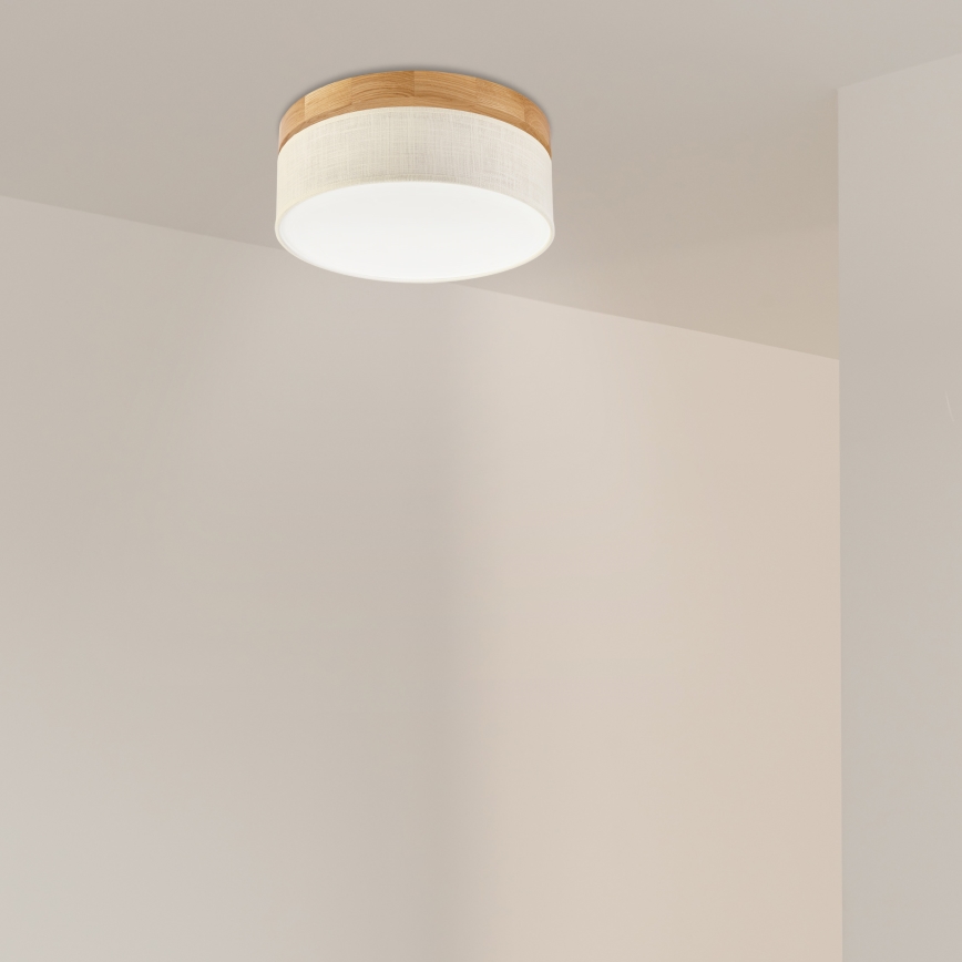 Brilagi - BELLADONNA LED-kattovalaisin LED/20W/230V, halkaisija 30 cm, kerma/tammi