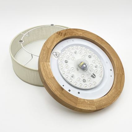 Brilagi - BELLADONNA LED-kattovalaisin LED/20W/230V, halkaisija 30 cm, kerma/tammi