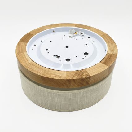Brilagi - BELLADONNA LED-kattovalaisin LED/20W/230V, halkaisija 30 cm, kerma/tammi