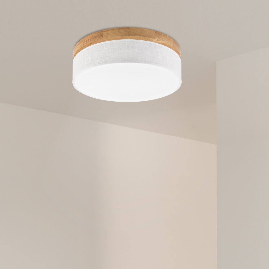 Brilagi - BELLADONNA LED-kattovalaisin LED/36W/230V halkaisija 40 cm valkoinen/tammi