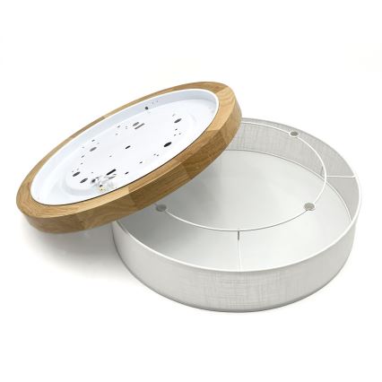 Brilagi - BELLADONNA LED-kattovalaisin LED/36W/230V halkaisija 40 cm valkoinen/tammi