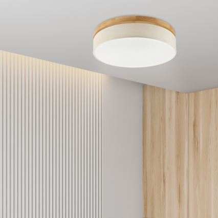 Brilagi - BELLADONNA LED-kattovalaisin LED/36W/230V halkaisija 50 cm kerma/tammi