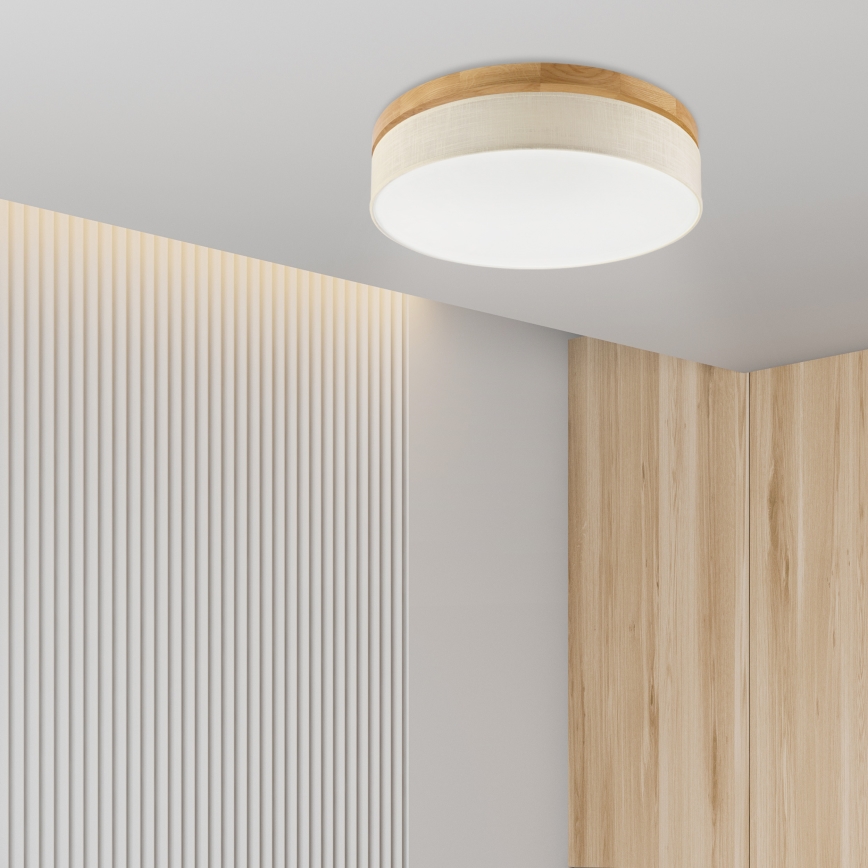 Brilagi - BELLADONNA LED-kattovalaisin LED/36W/230V halkaisija 50 cm kerma/tammi