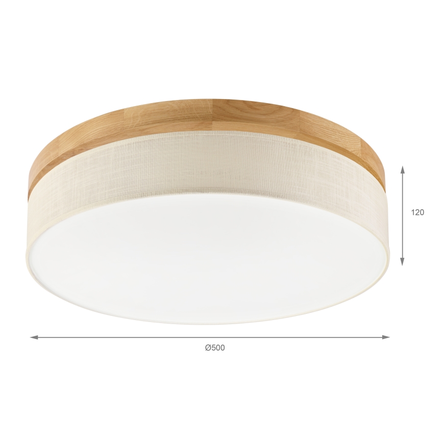 Brilagi - BELLADONNA LED-kattovalaisin LED/36W/230V halkaisija 50 cm kerma/tammi