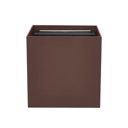 Brilagi - CUBE LED/6W/230V ulkoseinävalaisin, ruskea, IP54